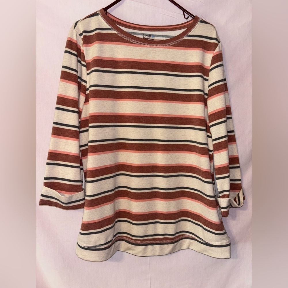 Croft & Barrow Multicolor Striped Top